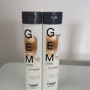 Celeb Luxury Gem Lites Cognac Quartz Caramel Blonde Colorwash shampoo x 2